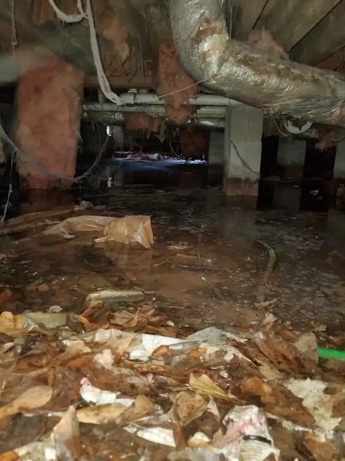 Crawl space flood assessment for Commercial Water Damage Restoration in Glenview