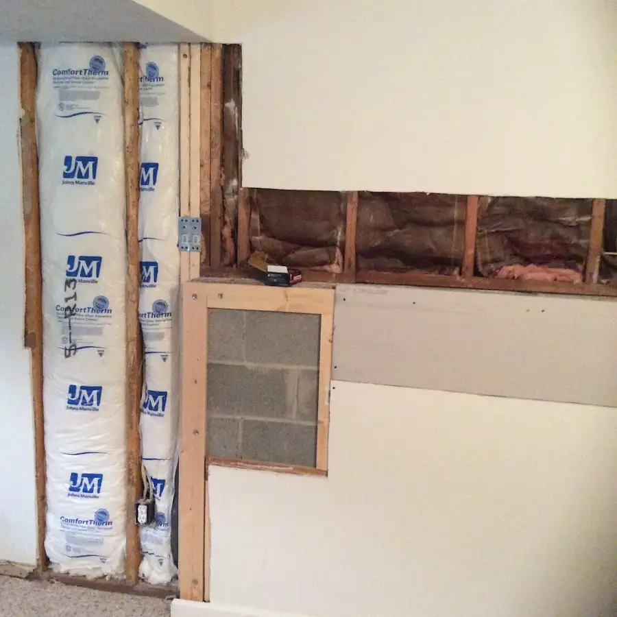 Wall insulation replacement during Contents Cleaning & Restoration in Glenview